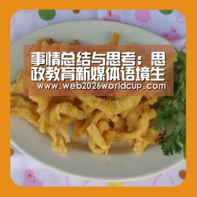 事情总结与思考:思政教育新媒体语境生长趋